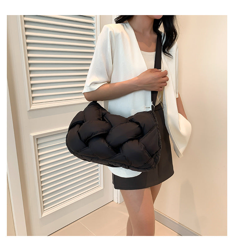 Woven High-quality Puffer Crossbody Bag