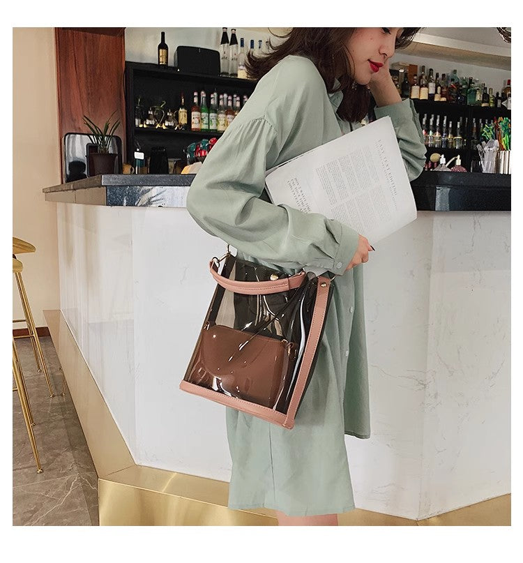 Fashionable Transparent Crossbody Bag