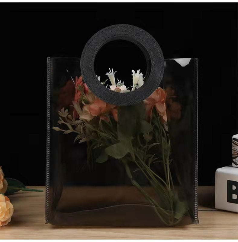 Black Transparent Tote Bag