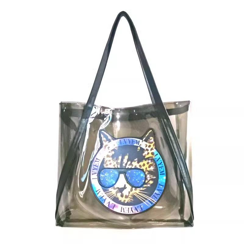 Cool Cat Transparent Fashion Bag