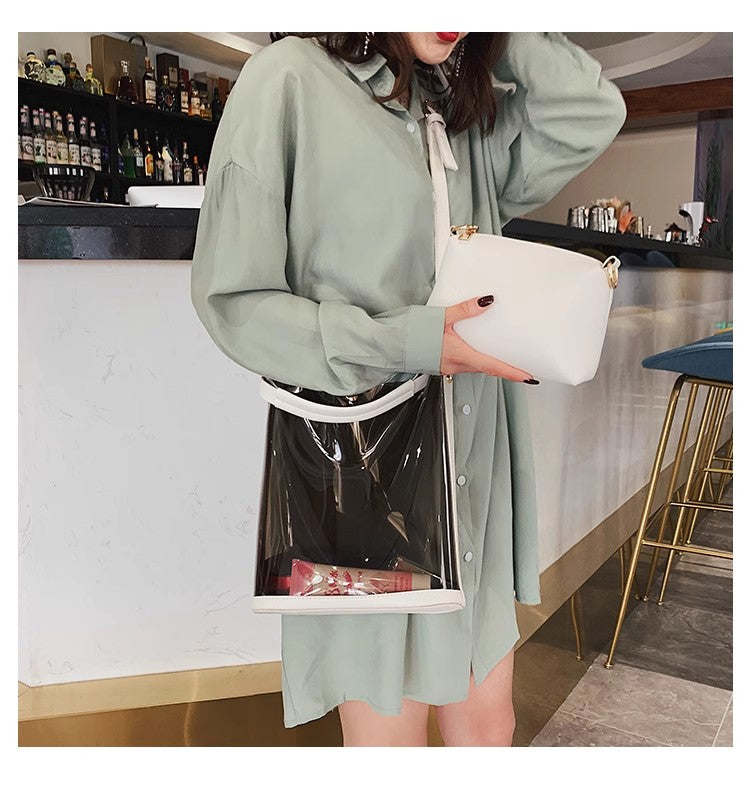 Fashionable Transparent Crossbody Bag