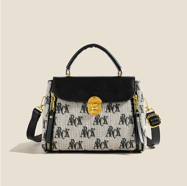 Retro Turn Lock Shoulder Bag