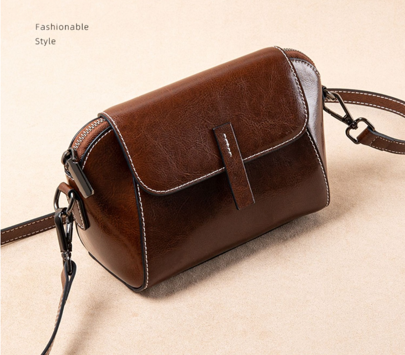 AL06 Explosive new versatile and fashionable leather and cowhide phone bag, single shoulder diagonal cross, light luxury small bag