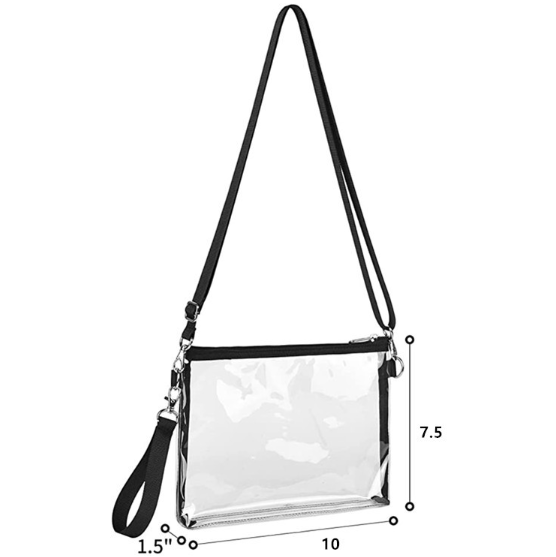 Small Organization Square Clear Crossbody Bag