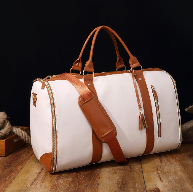 Spot Amazon Travel Convenient Portable Clothing Bag Large PU Leather Luggage Bag Women's Fashion