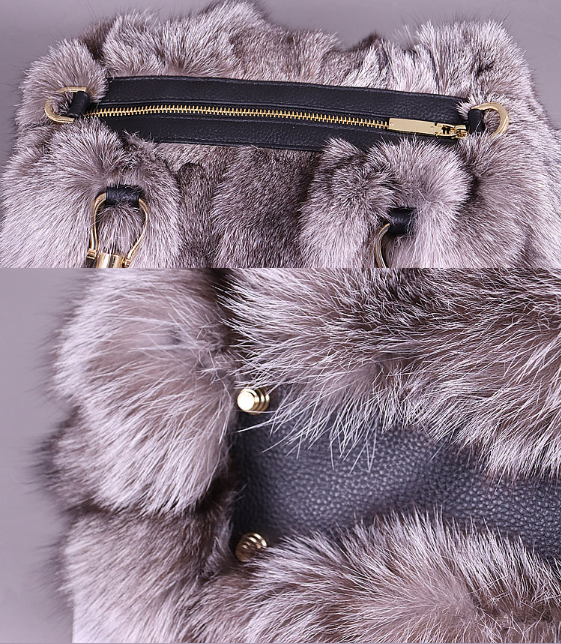 Autumn and winter fox fur bag, new fur bag, hand-held fur bag, popular Korean style single shoulder diagonal cross