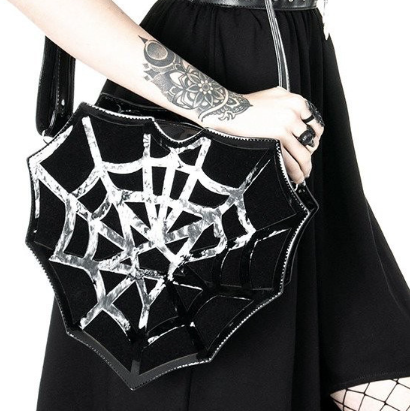 Halloween Creative Motorcycle Bike Punk Spider Web Deathly Hallows Purs