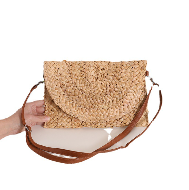 Forest Style Woven Beach Envelope Straw Bag