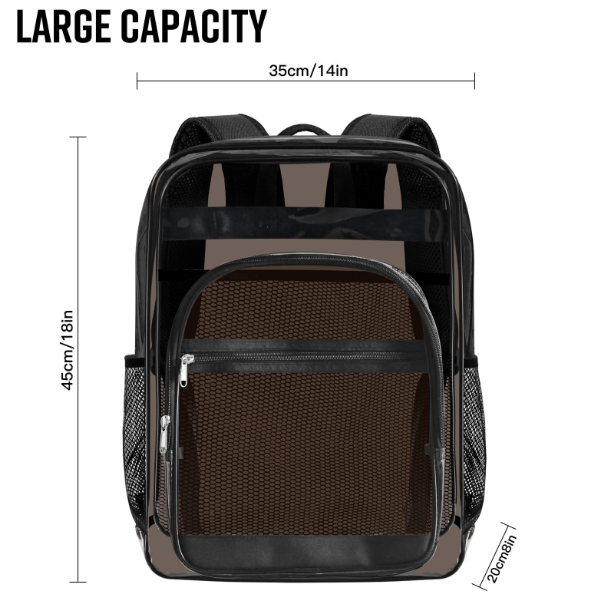 Outdoor sports backpack, new PVC transparent backpack, multi-layer compartment travel bag