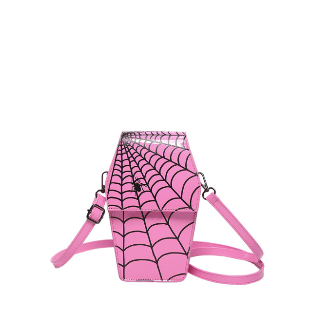 Halloween new spider web phone bag, European and American fashion cross-border shoulder crossbody bag, trendy and personalized party women's bag