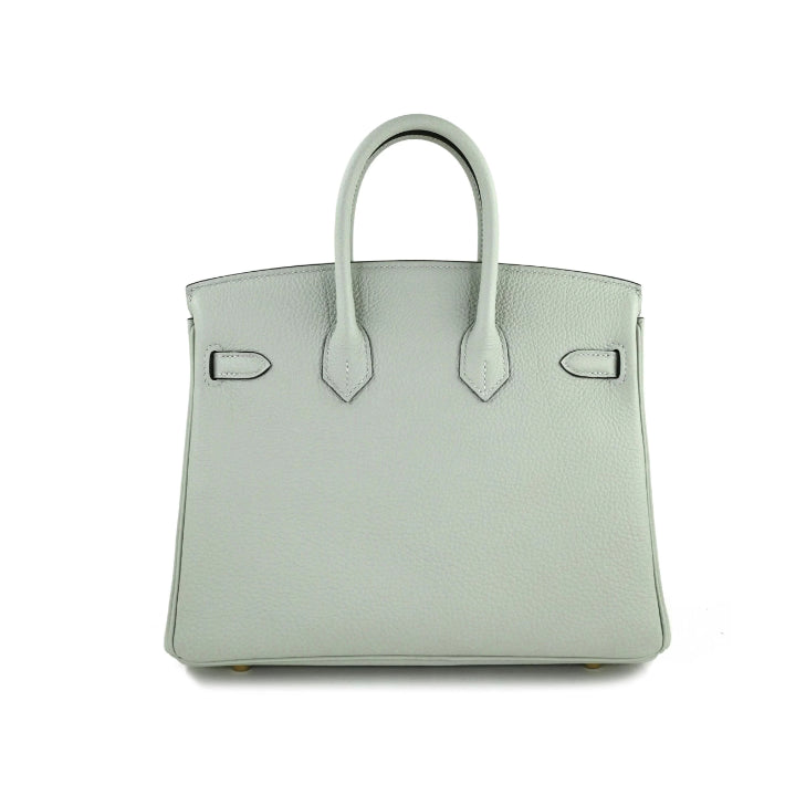 Handmade Wax Thread Togo Calf Leather Birkin Platinum Bag