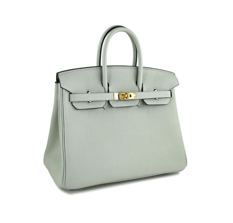 Handmade Wax Thread Togo Calf Leather Birkin Platinum Bag