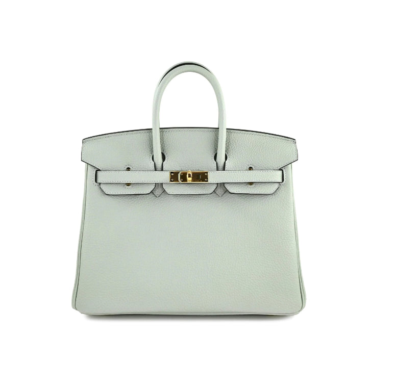 Handmade Wax Thread Togo Calf Leather Birkin Platinum Bag