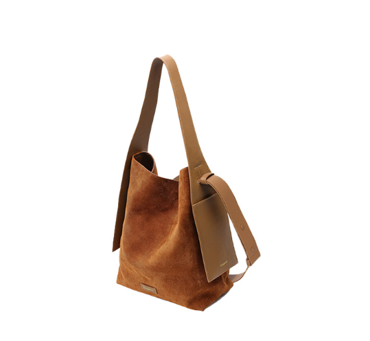 Songmont Cowhide Suede Hanging Tote Bag