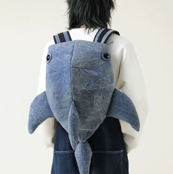 Funny Durable Schoolbag Large Shark Backpack