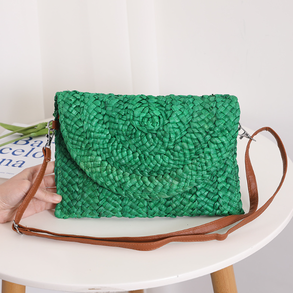 Forest Style Woven Beach Envelope Straw Bag