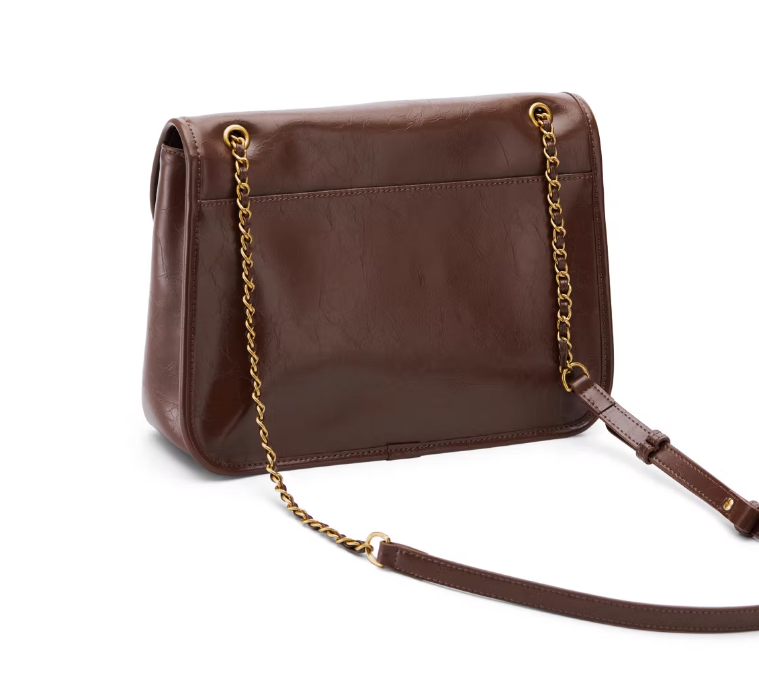 SMTING Observing the passing years, cowhide chain bag, women's high-end single shoulder crossbody bag, commuting new style