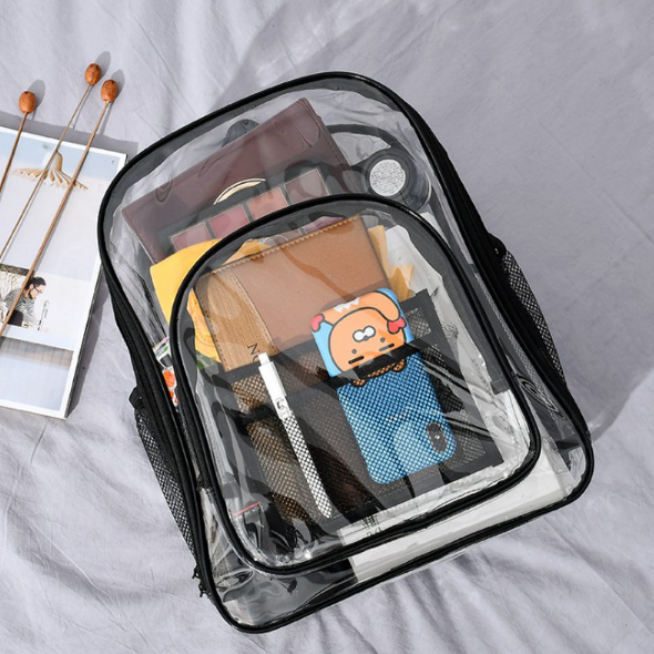 Heavy Duty Transparent student Backpack for School Travel Holiday 