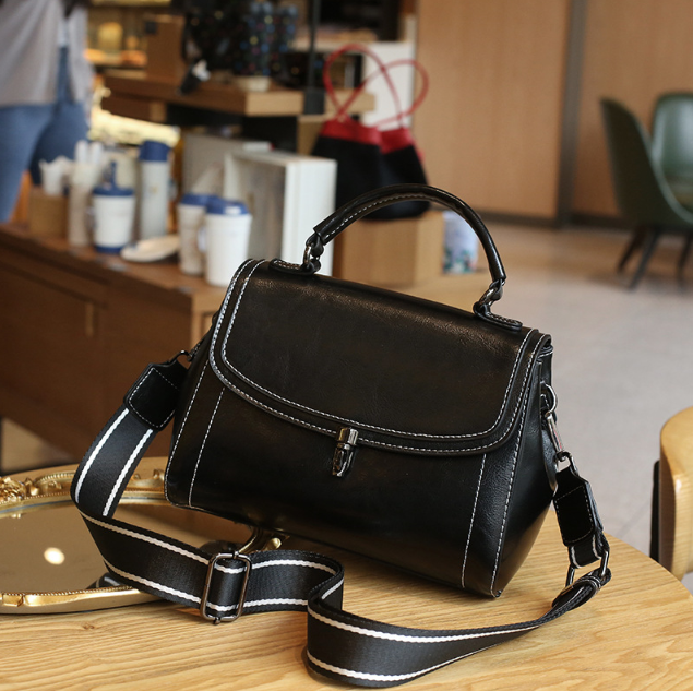 Premium Oil Wax Leather Shoulder Bag