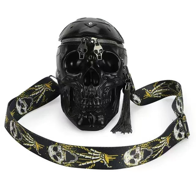 TB04 European and American Gothic style skull shoulder cross bag for women and men, hip-hop and quirky personality, unique makeup and dance bag