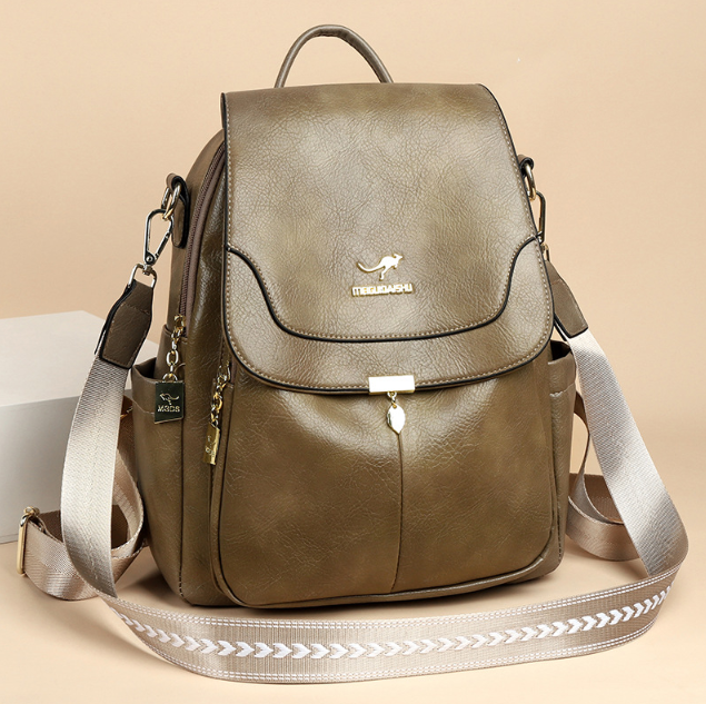 Travel Leather Ladies Backpack