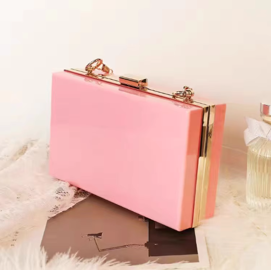 Acrylic Clutch Evening Clear Crossbody Bag