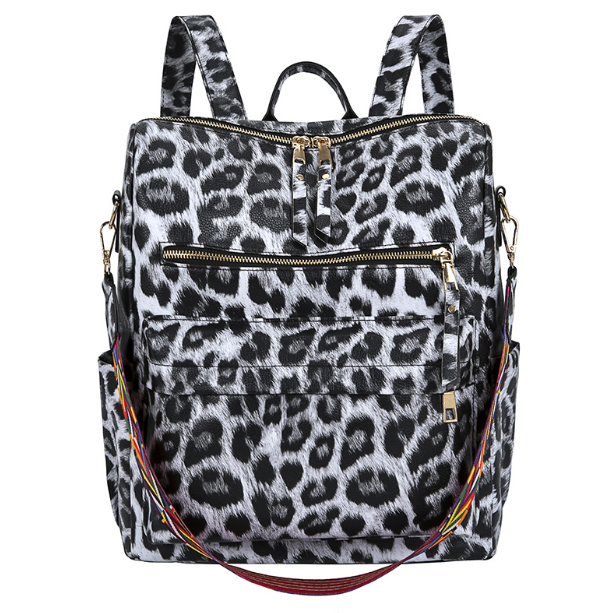 Leopard Large Capacity Student Backpack