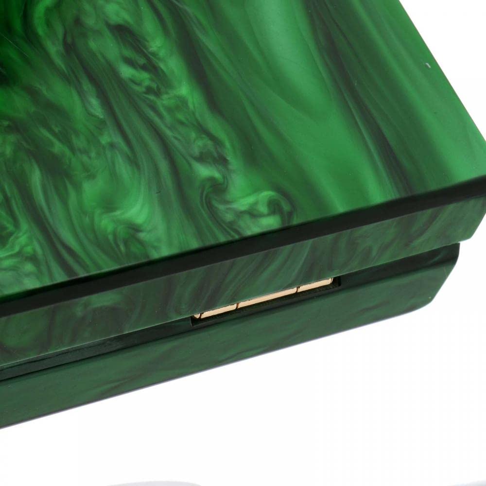 Lucky & Wealthy Jade Green Evening Clutch Bag with Marbling Beads Handel